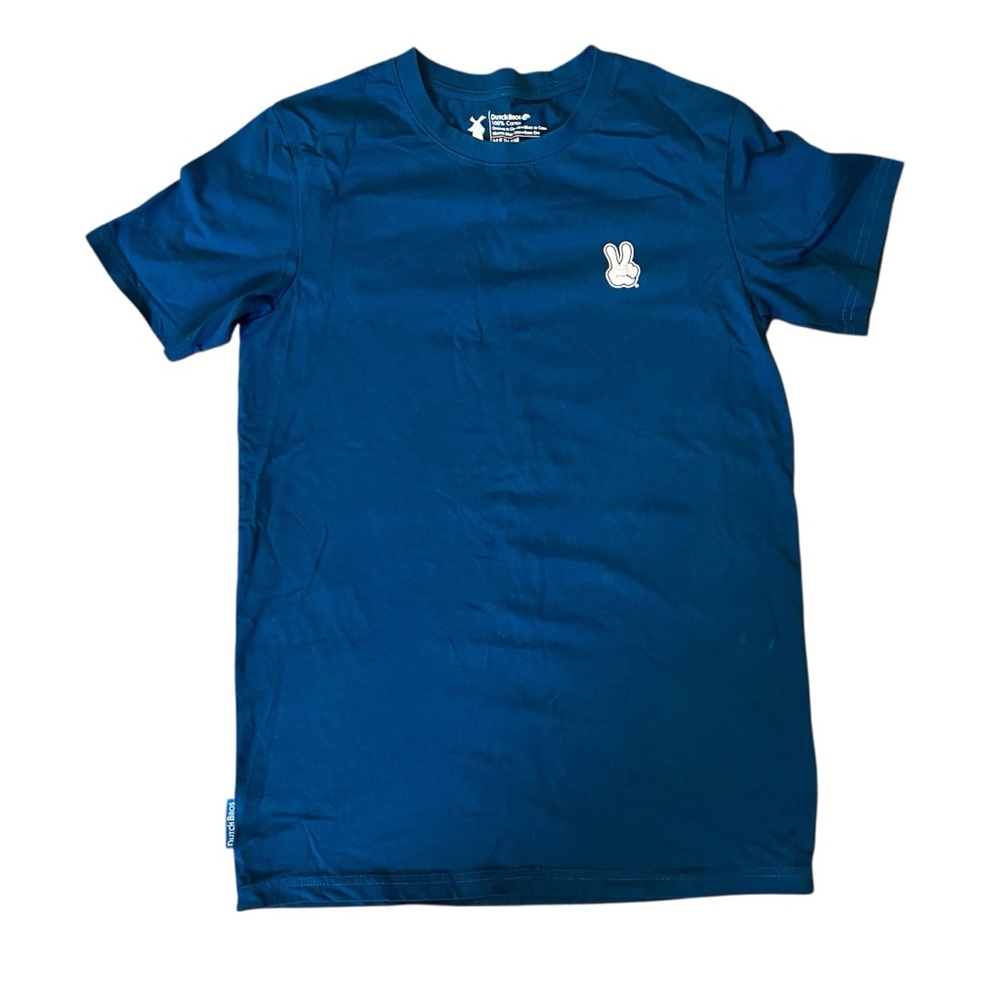 Dutch Bros Medium Blue Peace Sign Short Sleeve Tshirt DB 1992